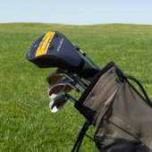 Blue Yellow Golfclub Logo Naam Golfheadcover (Insitu)