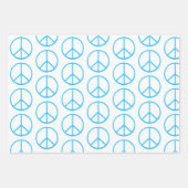 Blue Yellow Green Peace Sign Gift Wrap Combo Inpakpapier Vel (Voorkant 3)
