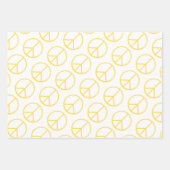Blue Yellow Green Peace Sign Gift Wrap Combo Inpakpapier Vel (Voorkant 2)
