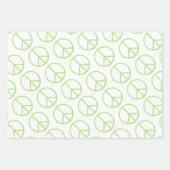 Blue Yellow Green Peace Sign Gift Wrap Combo Inpakpapier Vel (Voorkant)