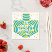 Blue Yellow Hanukkah Swirl Dreidel Servet (Insitu)