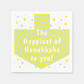 Blue Yellow Hanukkah Swirl Dreidel Servet (Voorkant)