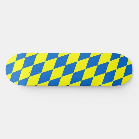Blue Yellow Harlequin Checkered Design  Persoonlijk Skateboard (Horizontaal)