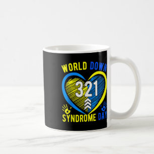 Blue Yellow Heart 21 World Down Syndrome Awareness Koffiemok