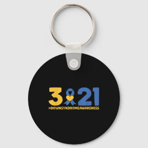 Blue Yellow Heart 21 World Down Syndrome Awareness Sleutelhanger