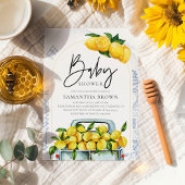 Blue & Yellow Lemon Italiaans Baby shower Kaart