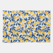 Blue & Yellow Lemon Kitchen Towel Theedoek (Horizontaal)