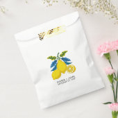 Blue Yellow Lemon Waterverf Mediterrane bruiloft Bedankzakje (Gezegeld)