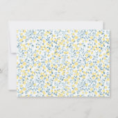 Blue Yellow Lemons Limoncello Monogram NoteCard Notitiekaartje (Achterkant)