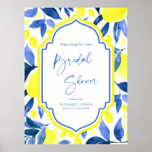 Blue Yellow Lemons Vrijgezellenfeest Welkomstbord