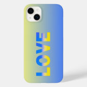 Blue Yellow LOVE typografie Oekraïne Geïnspireerde Case-Mate iPhone Case (Achterkant)