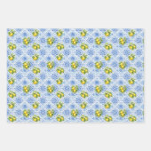 Blue Yellow Mediterranean Tile Lemons Italian Inpakpapier Vel (Voorkant 3)