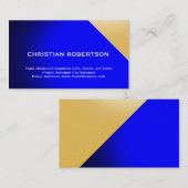 Blue Yellow modern Simple Plain Visitekaartje (Voorkant / Achterkant)