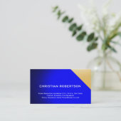 Blue Yellow modern Simple Plain Visitekaartje (Staand voorkant)