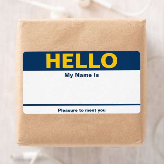 Blue Yellow Name Tag - Etiket (Insitu)