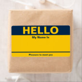 Blue Yellow Name Tag - Etiket (Insitu)
