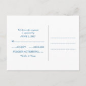 Blue Yellow Nautical Seashells RSVP Briefkaart (Achterkant)