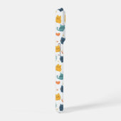 Blue Yellow Orange Kawaii Cat Pattern Cat Lover iPhone Hoesje (Rechterkant)