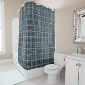 Blue Yellow Plaid Bath Curtain Gift for Gentlemen Douchegordijn (In situ)