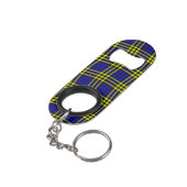 Blue Yellow Plaid Checker Seamless Pattern Mini Flessenopener (Achterkant Gekanteld)