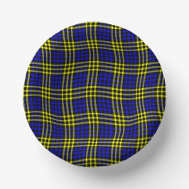 Blue Yellow Plaid Checker Seamless Pattern Papieren Kommen