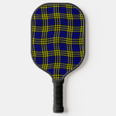Blue Yellow Plaid Checker Seamless Pattern Pickleball Paddle (Voorkant)