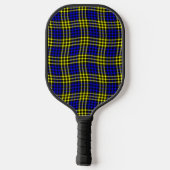 Blue Yellow Plaid Checker Seamless Pattern Pickleball Paddle (Achterkant)