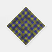 Blue Yellow Plaid Checker Seamless Pattern Servet (Hoek)