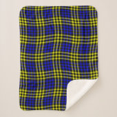 Blue Yellow Plaid Checker Seamless Pattern Sherpa Deken (Voorkant)
