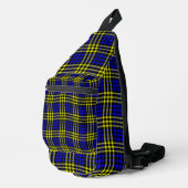 Blue Yellow Plaid Checker Seamless Pattern Sling Bag (Rechterhoek)