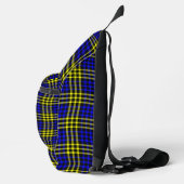 Blue Yellow Plaid Checker Seamless Pattern Sling Bag (Rechts)