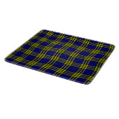 Blue Yellow Plaid Checker Seamless Pattern Snijplank (Hoek)