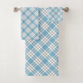 Blue Yellow Plaid Towel Classic Gift for the Man Bad Handdoek (Insitu)