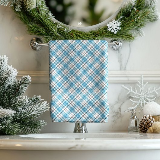 Blue Yellow Plaid Towel Classic Gift for the Man Bad Handdoek