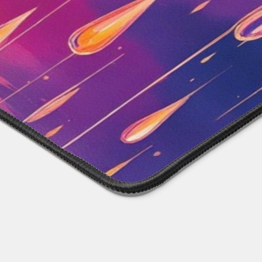 Blue Yellow Rain Drops Waterverf Kleurrijk Bureaumat (Hoek)