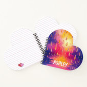 Blue Yellow Rain Drops Waterverf Painting Notitieboek (Binnen)