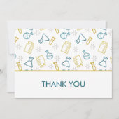 Blue Yellow Science Business Logo Bedankkaart (Voorkant)