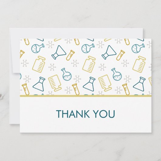 Blue Yellow Science Business Logo Bedankkaart (Voorkant)
