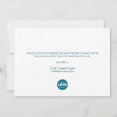 Blue Yellow Science Business Logo Bedankkaart (Achterkant)