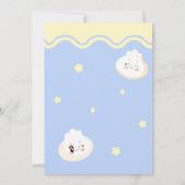 Blue Yellow Star Chinese Dumpling Baby Shower  Kaart (Achterkant)