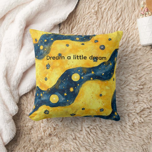 Blue Yellow Starry Sky Kussen (Deken)