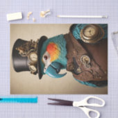  Blue & Yellow Steampunk Parrot Tissuepapier (Craft)
