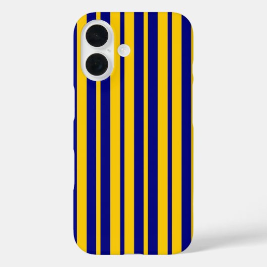 Blue Yellow Stylish Stripes Pattern Design  Case-Mate iPhone Case (Achterkant)