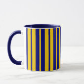 Blue Yellow Stylish Stripes Pattern Design Mok (Links)