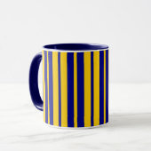 Blue Yellow Stylish Stripes Pattern Design Mok (Voorkant links)
