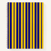 Blue Yellow Stylish Stripes Pattern Design  Notitieboek (Voorkant)