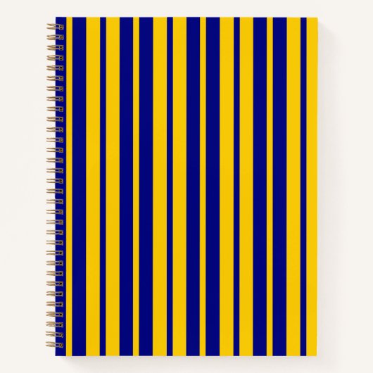 Blue Yellow Stylish Stripes Pattern Design  Notitieboek (Voorkant)