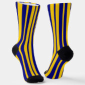 Blue Yellow Stylish Stripes Pattern Design  Sokken