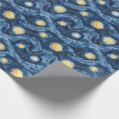 Blue Yellow Sun Moon Stars Baby shower Cadeaupapier (Hoek)