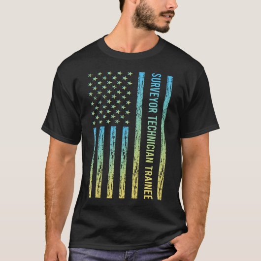 Blue Yellow Surveyor Technician Trainee T-shirt (Voorkant)